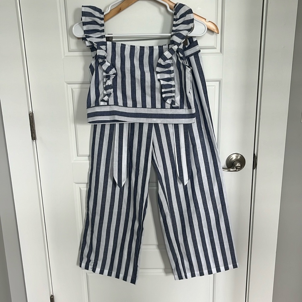 SHEIN kids matching striped set youth size 11 to 12